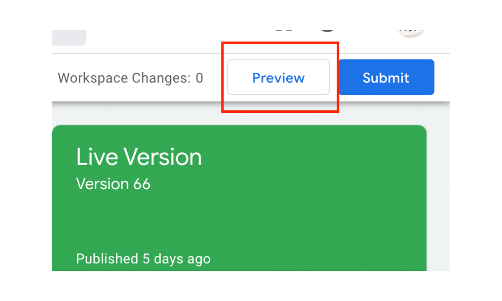 google tag manager preview